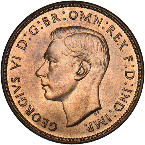 1937 Penny - George VI British Bronze Coin - Superb