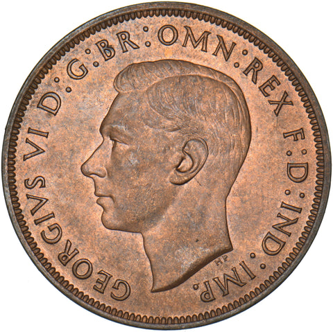 1944 Penny - George VI British Bronze Coin - Superb