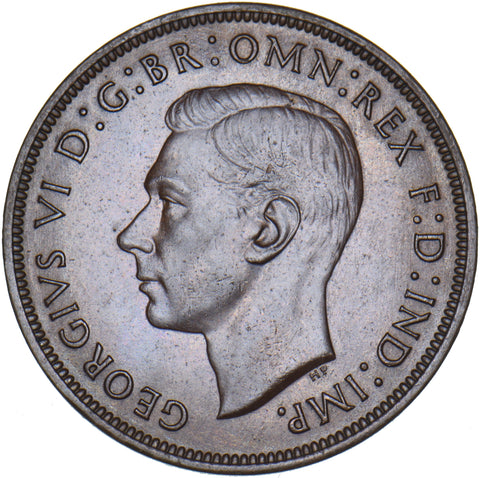 1944 Penny - George VI British Bronze Coin - Superb