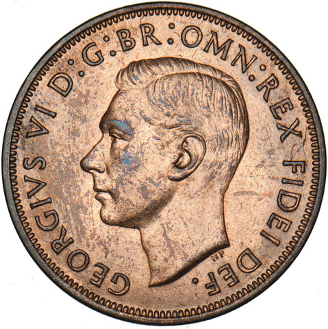 1949 Penny - George VI British Bronze Coin - Superb