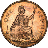 1950 Proof Penny - George VI British Bronze Coin - Superb
