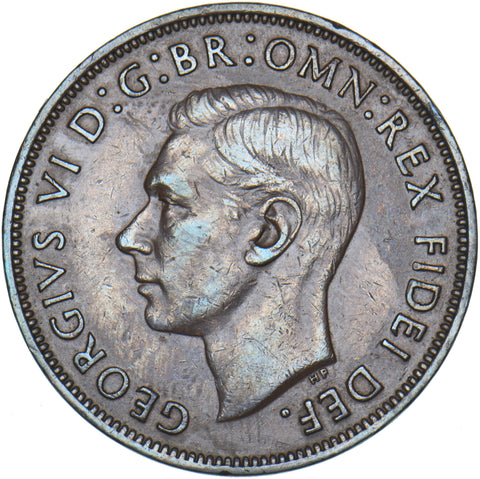 1951 Penny - George VI British Bronze Coin - Nice