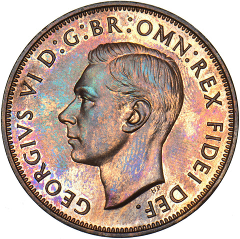 1951 Proof Penny - George VI British Bronze Coin - Superb