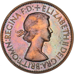 1953 Proof Penny - Elizabeth II British Bronze Coin - Superb