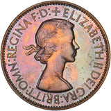 1953 Proof Penny - Elizabeth II British Bronze Coin - Superb