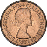 1953 Penny - Elizabeth II British Bronze Coin - Superb