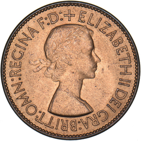 1953 Penny - Elizabeth II British Bronze Coin - Superb