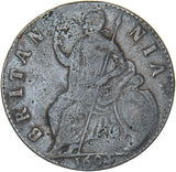 1694 Halfpenny - William & Mary British Copper Coin - Nice