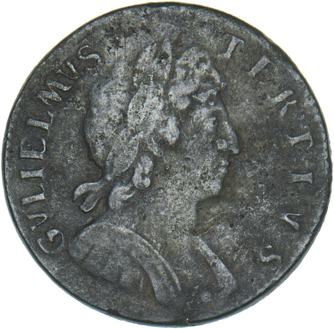 1695 Halfpenny - William III British Copper Coin