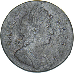 1695-8 Halfpenny (Mis-struck) - William III British Copper Coin