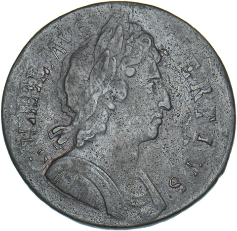 1695-8 Halfpenny (Mis-struck) - William III British Copper Coin