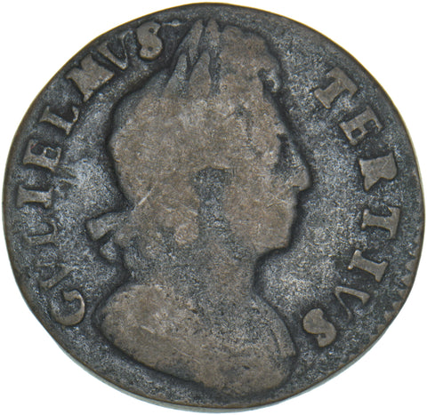 1701 Halfpenny (Unbarred A’s) - William III British Copper Coin
