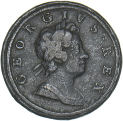 1717 Halfpenny - George I British Copper Coin
