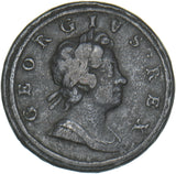 1717 Halfpenny - George I British Copper Coin