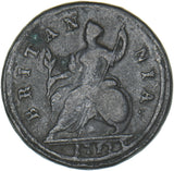 1717 Halfpenny - George I British Copper Coin