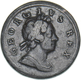 1718 Halfpenny - George I British Copper Coin