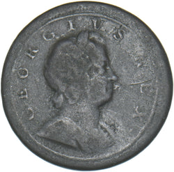 1719 Halfpenny - George I British Copper Coin
