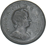 1719 Halfpenny - George I British Copper Coin