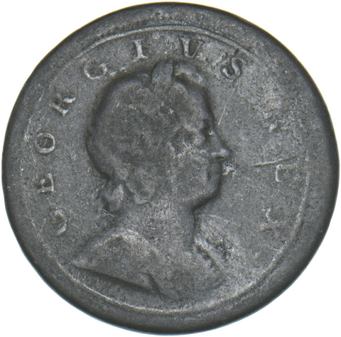 1719 Halfpenny - George I British Copper Coin
