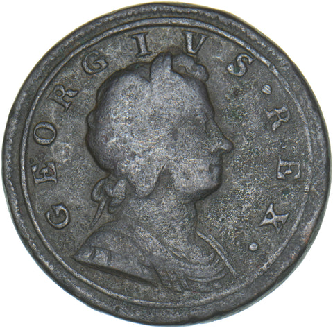 1720 Halfpenny - George I British Copper Coin