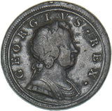 1721 Halfpenny - George I British Copper Coin