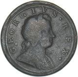 1722 Halfpenny - George I British Copper Coin