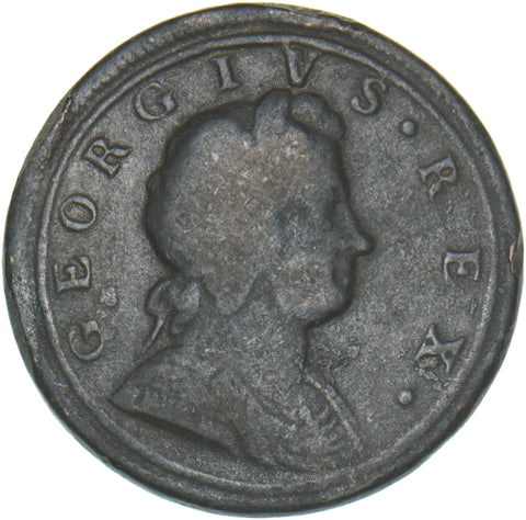 1722 Halfpenny - George I British Copper Coin