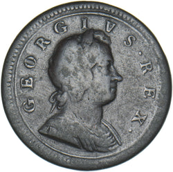 1724 Halfpenny - George I British Copper Coin