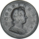 1724 Halfpenny - George I British Copper Coin