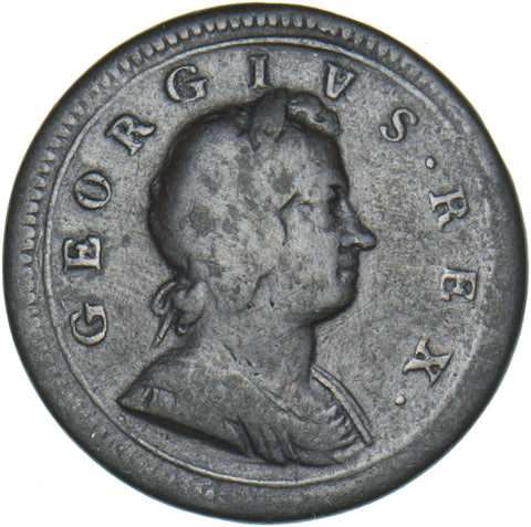 1724 Halfpenny - George I British Copper Coin