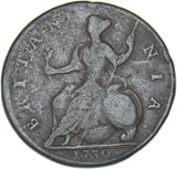 1730 Halfpenny - George II British Copper Coin