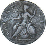 1732 Halfpenny - George II British Copper Coin