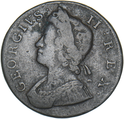 1739 Halfpenny - George II British Copper Coin