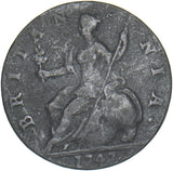 1747 Halfpenny - George II British Copper Coin