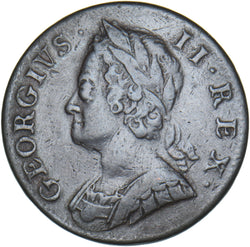 1751 Halfpenny - George II British Copper Coin - Nice