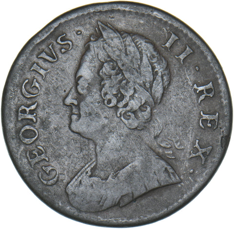 1752 Halfpenny - George II British Copper Coin