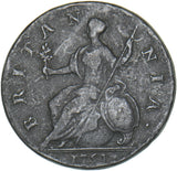 1754 Halfpenny - George II British Copper Coin