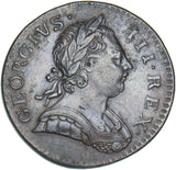 1772 Halfpenny - George III British Copper Coin - Very Nice