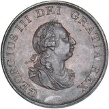 1799 Halfpenny - George III British Copper Coin - Very Nice