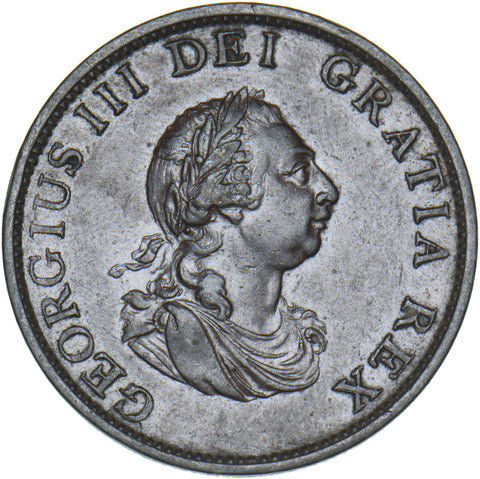 1799 Halfpenny - George III British Copper Coin - Nice