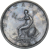 1799 Halfpenny - George III British Copper Coin - Very Nice