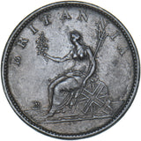 1806 Halfpenny - George III British Copper Coin - Nice