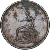 1806 Halfpenny - George III British Copper Coin - Nice