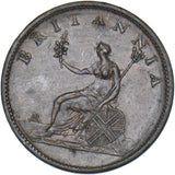 1807 Halfpenny - George III British Copper Coin - Nice