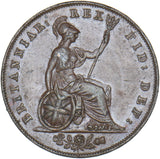 1826 Halfpenny - George IV British Copper Coin - Very Nice