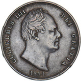 1834 Halfpenny - William IV British Copper Coin - Nice