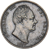 1837 Halfpenny - William IV British Copper Coin - Nice