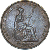 1838 Halfpenny - Victoria British Copper Coin - Nice
