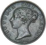 1846 Halfpenny - Victoria British Copper Coin - Nice