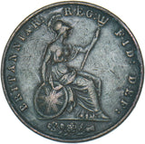 1846 Halfpenny - Victoria British Copper Coin - Nice
